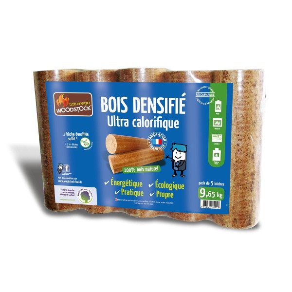 Bois Densifié - Sac de 5 bûches 9,65KG